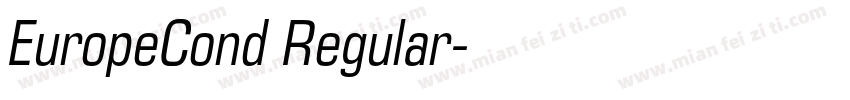 EuropeCond Regular字体转换